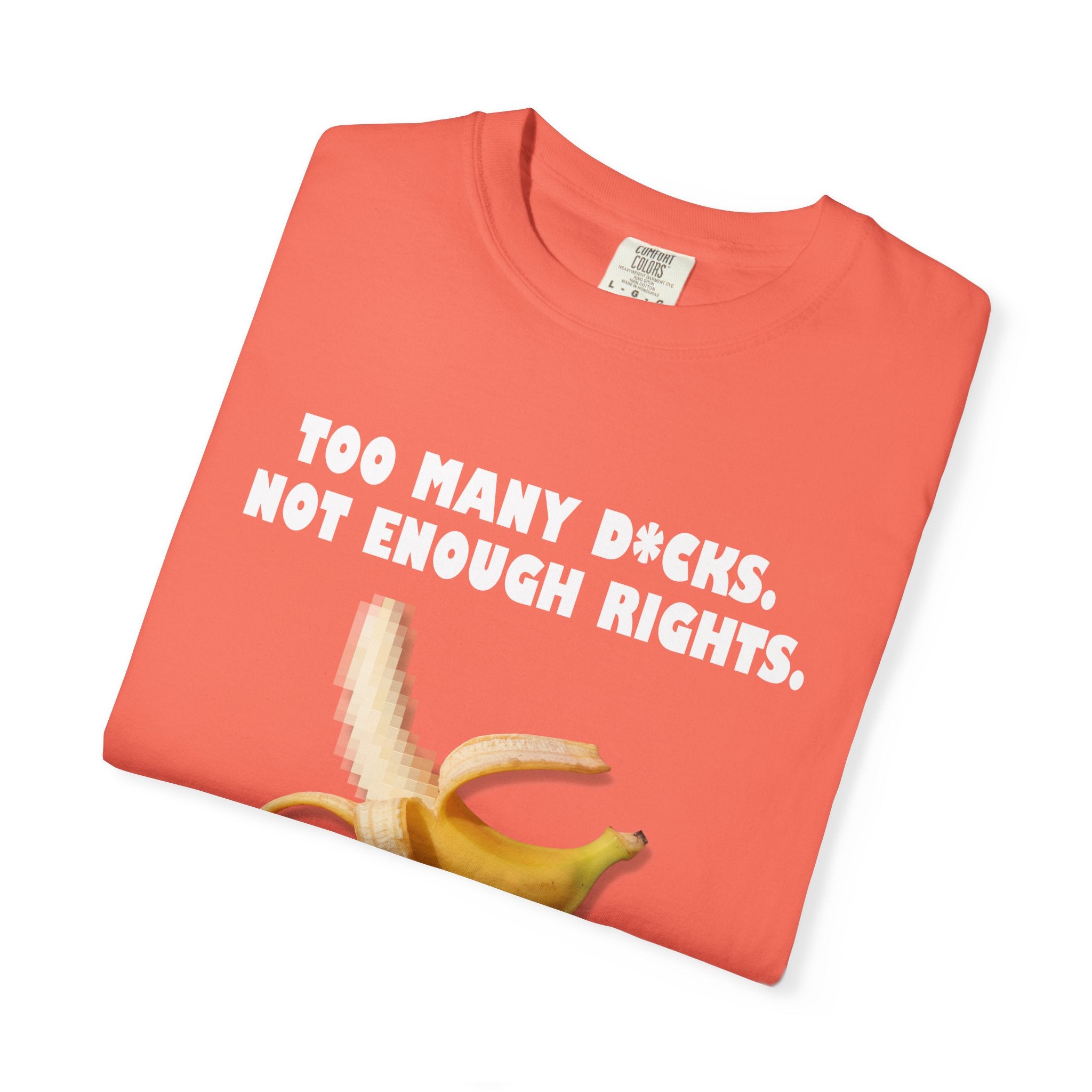 Too Many D*cks, Not Enough Rights - Unisex Garment-Dyed T-shirt | People's Bill of Rights 250