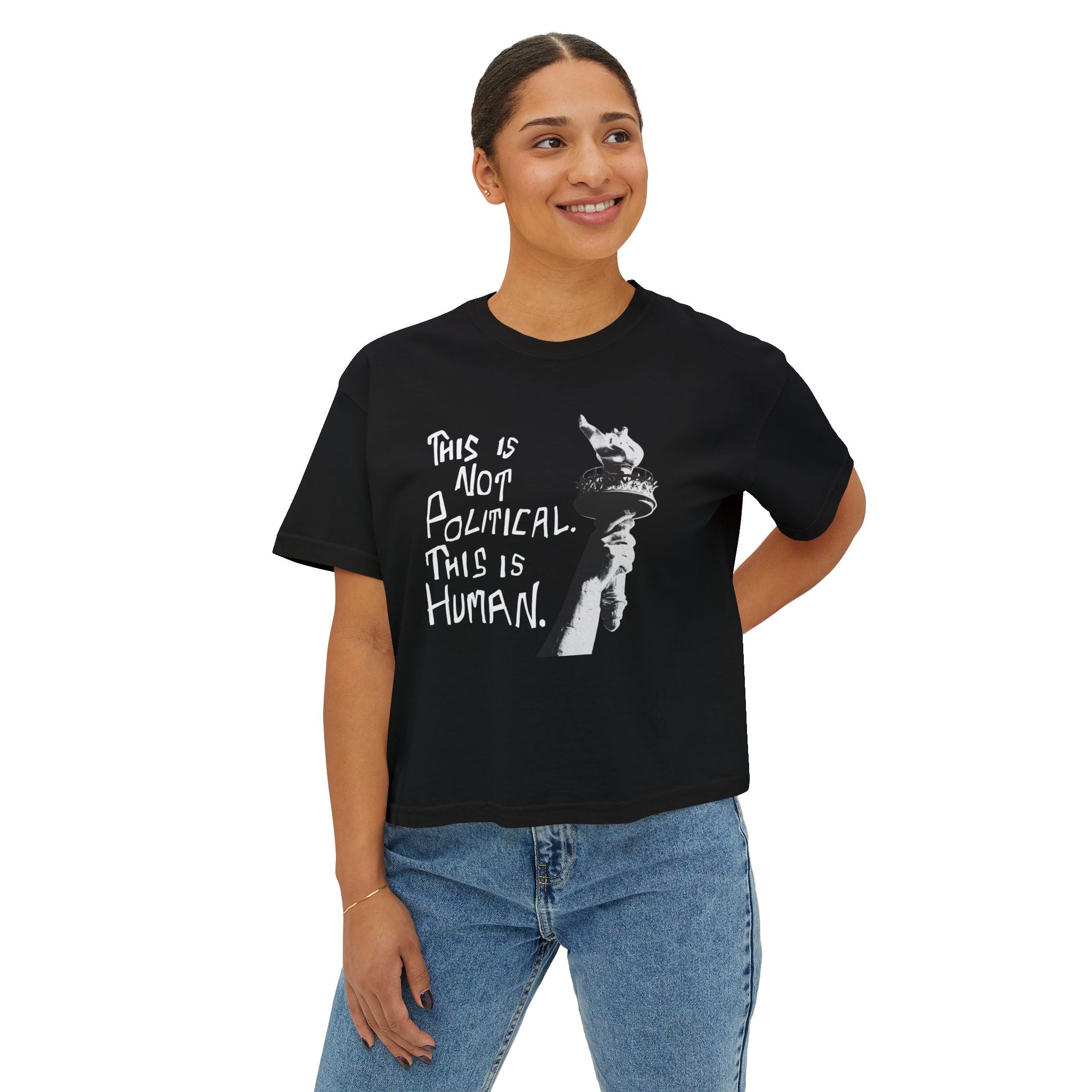 This Is Not Political. This Is Human - Women's Boxy Tee | People's Bill of Rights