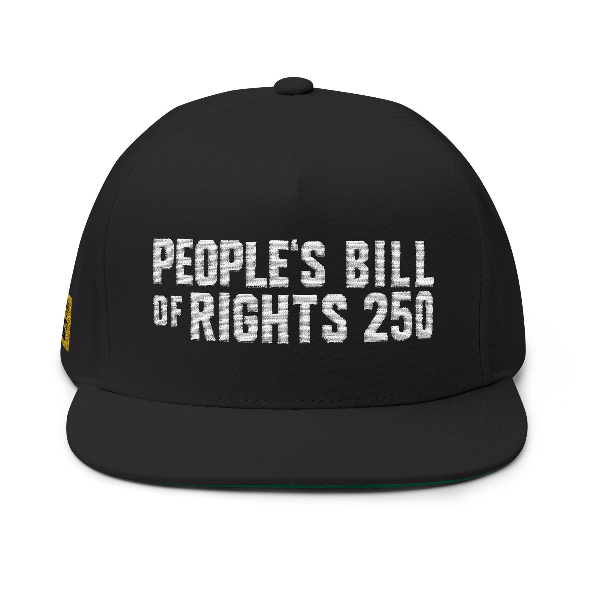 Embroidered Flat Bill Cap – "People's Bill of Rights 250" Streetwear Snapback