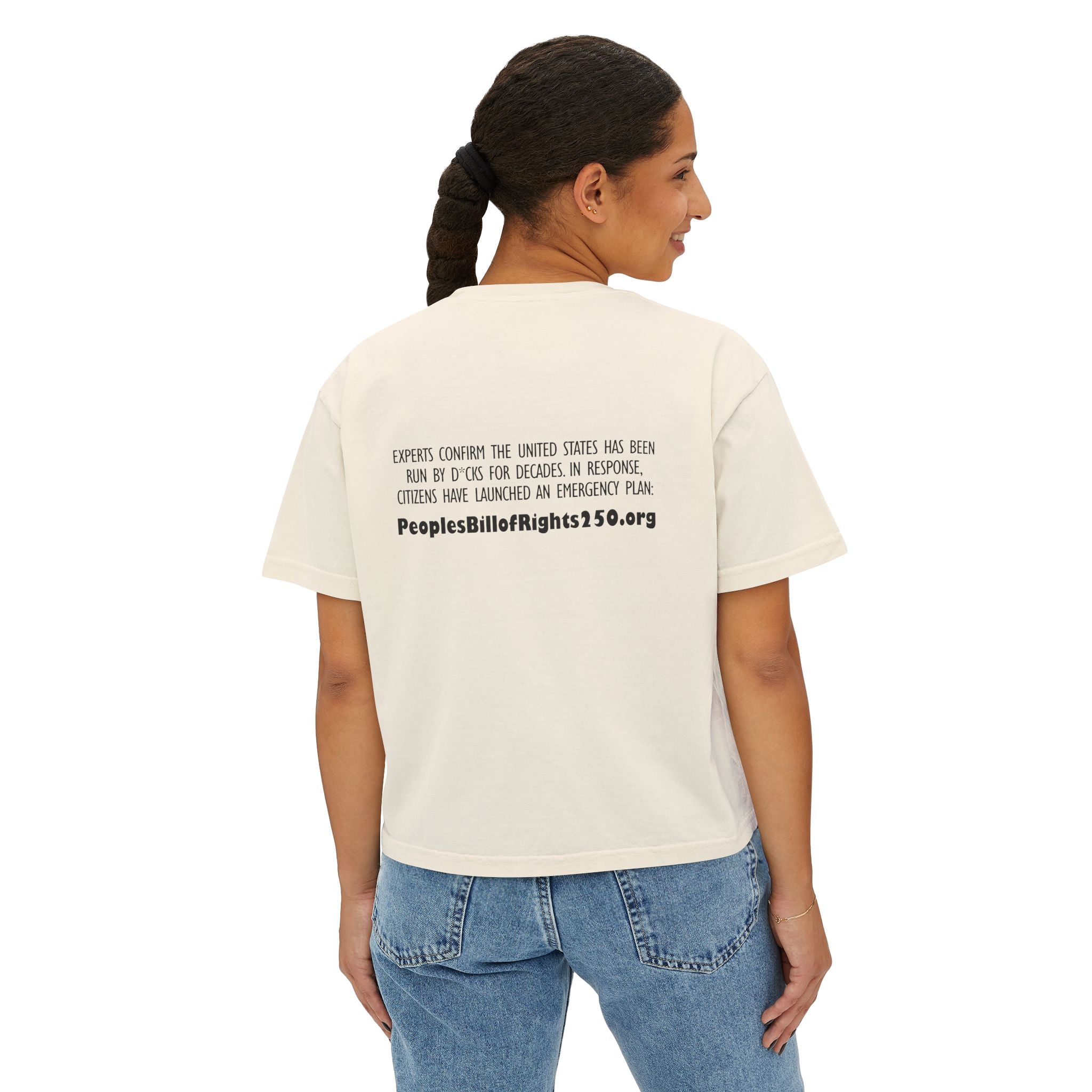 Too Many D*cks, Not Enough Rights - Women's Boxy Tee | People's Bill of Rights 250