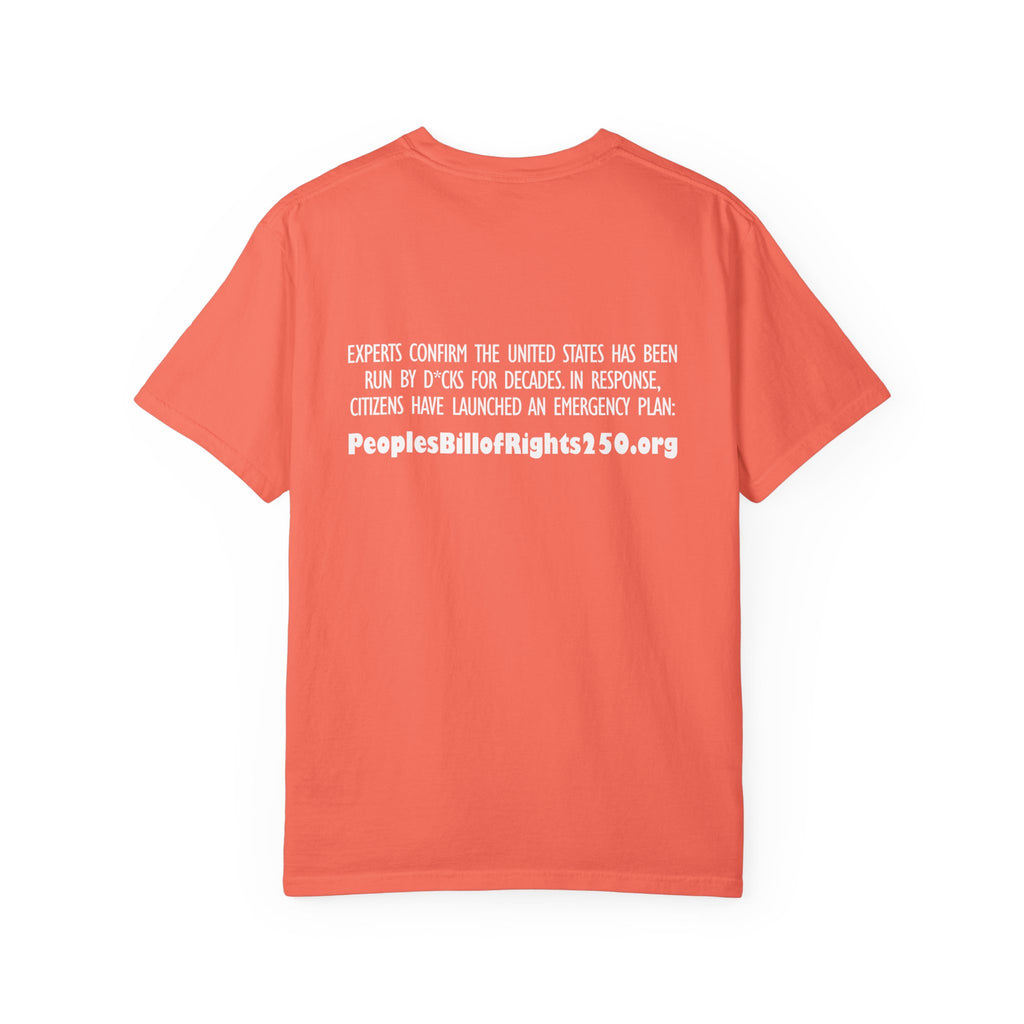 Too Many D*cks, Not Enough Rights - Unisex Garment-Dyed T-shirt | People's Bill of Rights 250