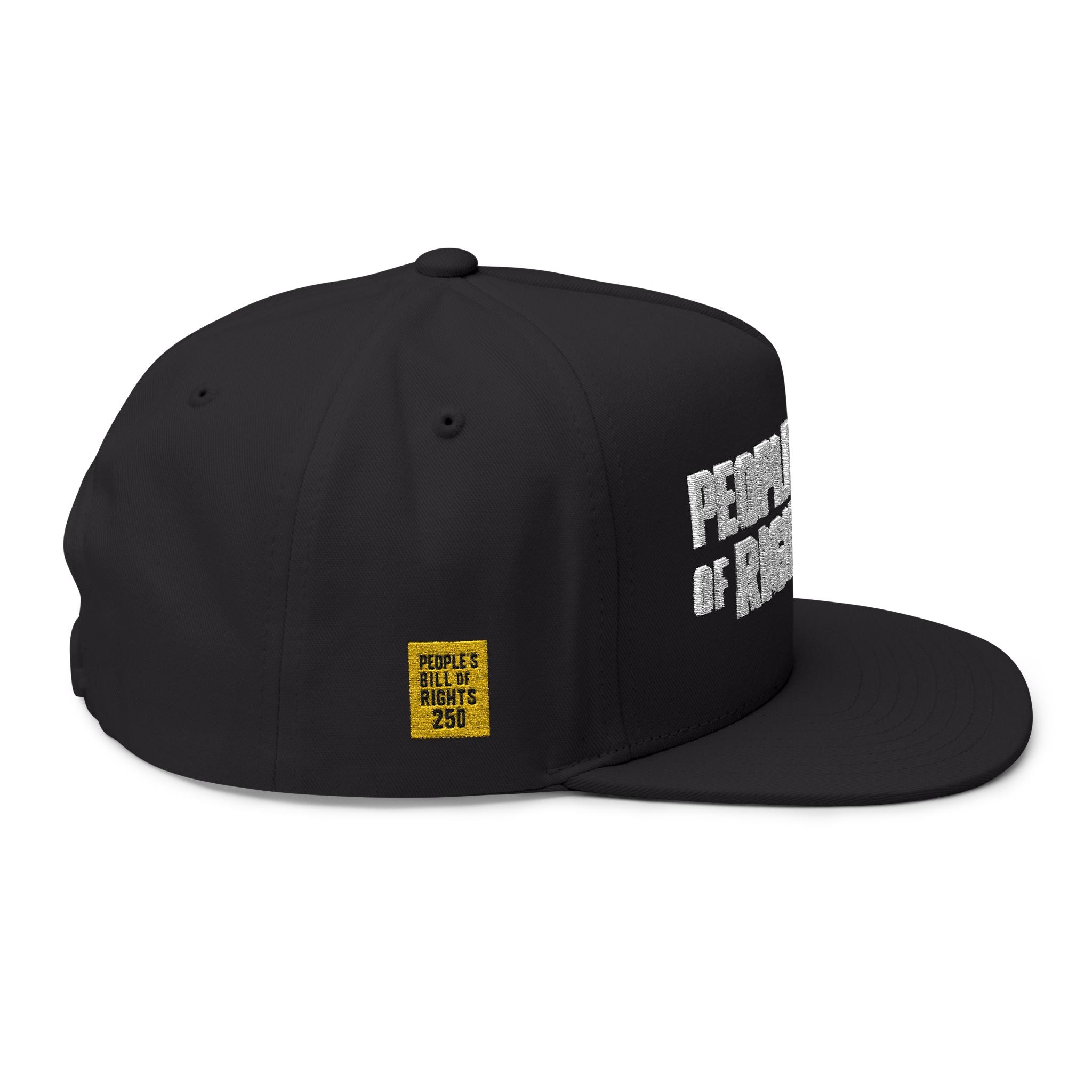 Embroidered Flat Bill Cap – "People's Bill of Rights 250" Streetwear Snapback
