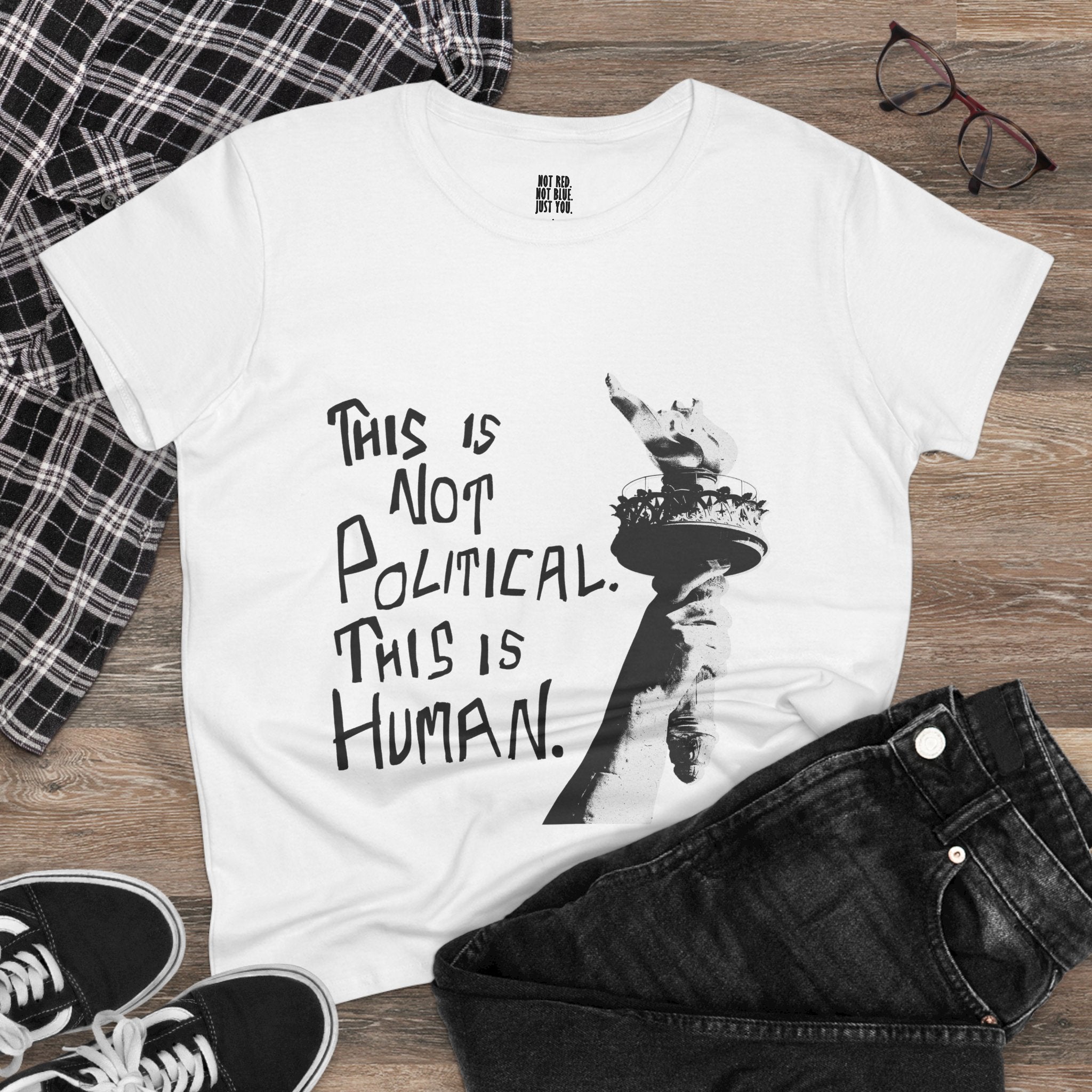 This Is Not Political. This Is Human -  T-Shirt | People's Bill of Rights 250
