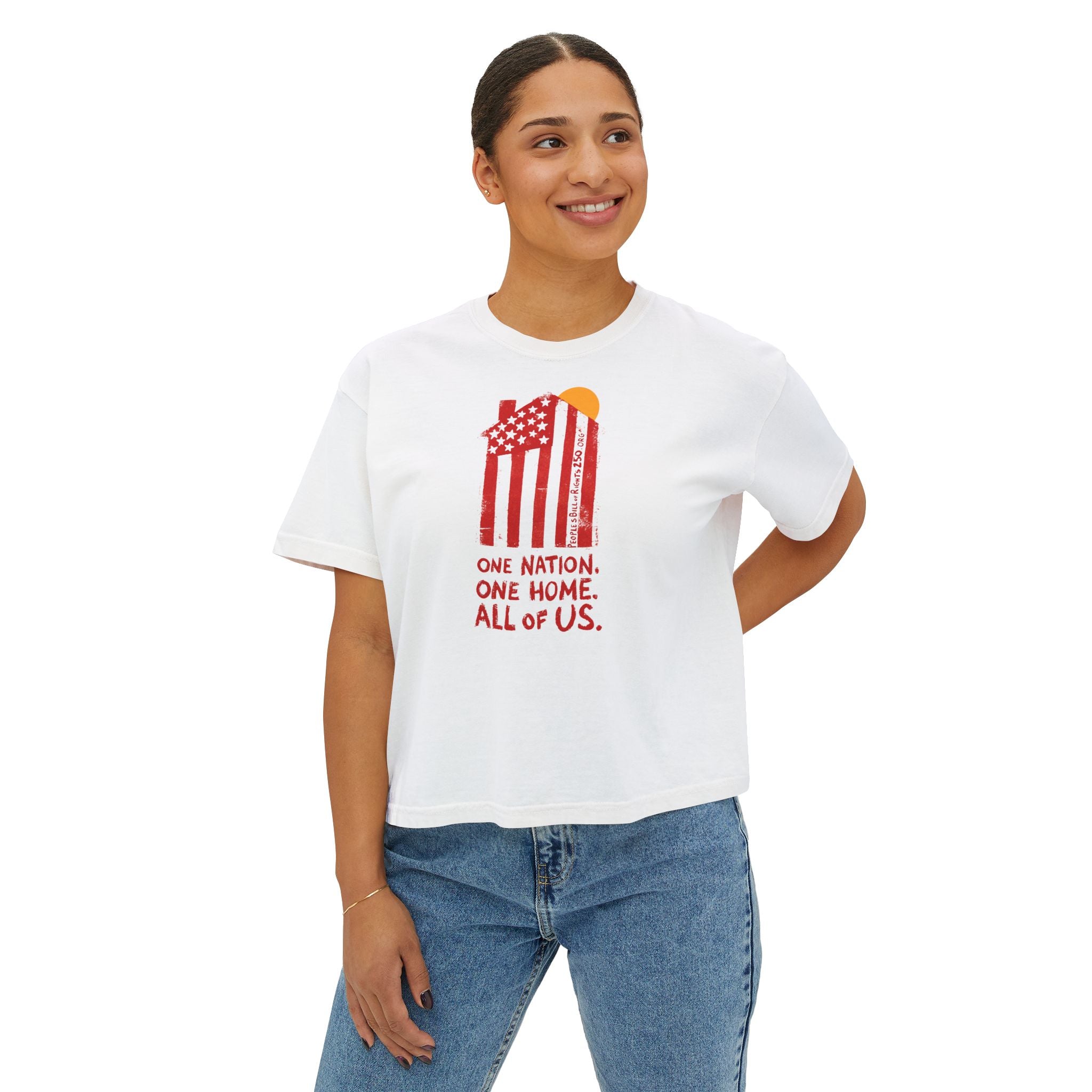 One Nation. One Home. All of Us. Box T-Shirt | People's Bill of Rights 250