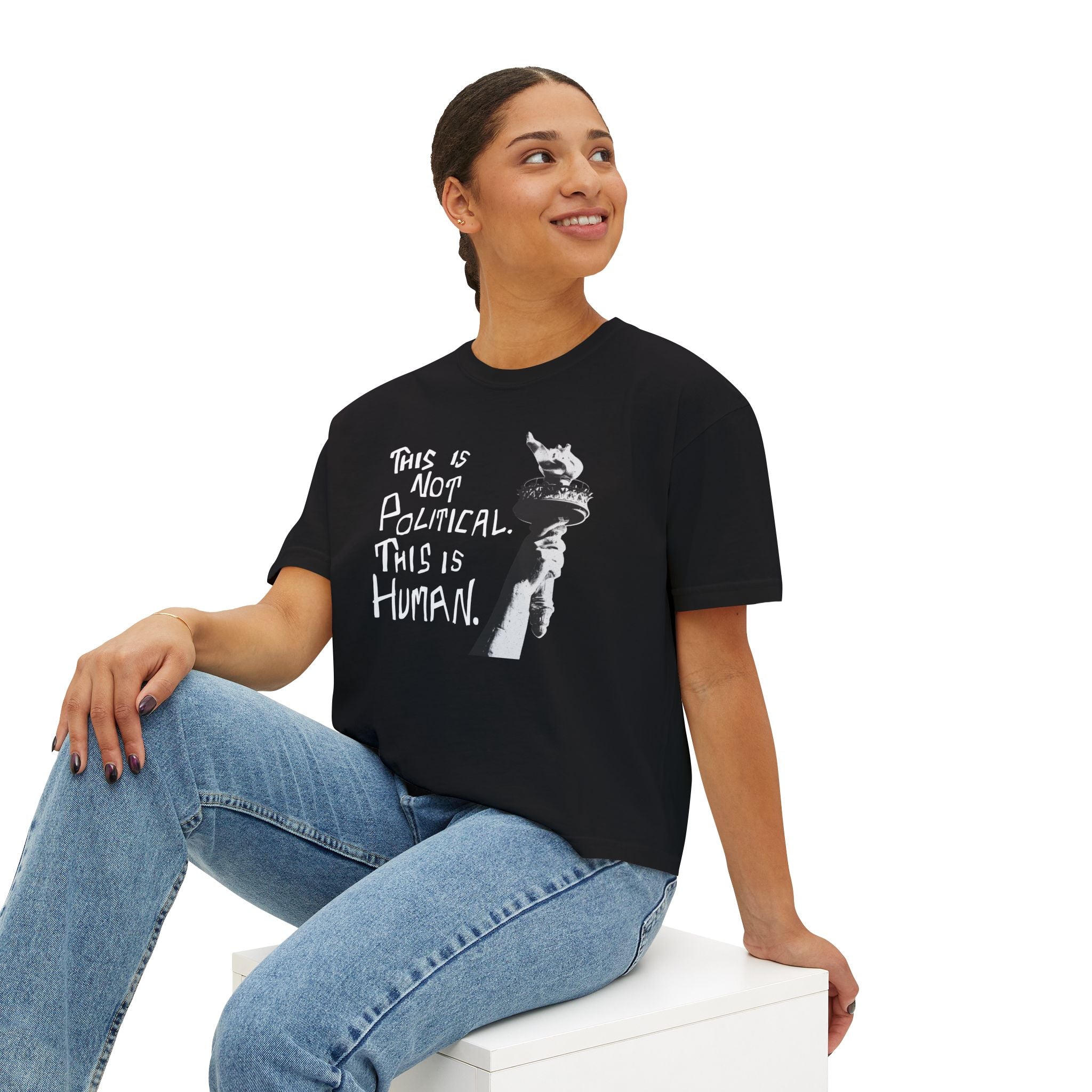 This Is Not Political. This Is Human - Women's Boxy Tee | People's Bill of Rights