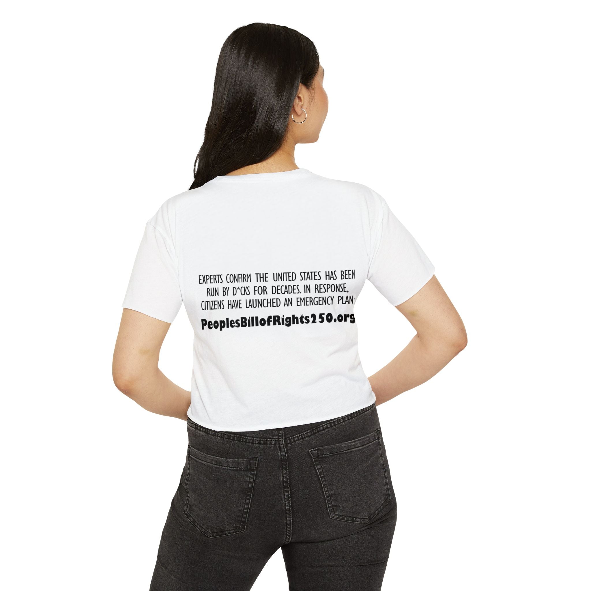 Too Many D*cks Not Enough Rights Crop Top | People’s Bill of Rights 250